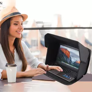 Tấm che nắng máy tính xách tay NS, Mũ trùm đầu riêng tư chống chói có thể gập lại cho máy tính xách tay 14 – 16 Inch, Tấm bảo vệ màn hình ngoài trời nhẹ NS