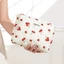 FAVORITEGOODS Túi đựng đồ vệ sinh, Túi đựng đồ vệ sinh du lịch in hình anh đào, Túi đựng đồ bằng vải Cotton cầm tay có dung tích lớn