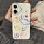 Trẻ em vui vẻ graffiti cho iPhone 17promax trường hợp iPhone 16 dễ thương 15pro trong suốt 14 ý tưởng
