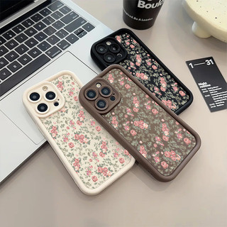 Ốp điện thoại hình lá hoa hồng toàn màn hình dễ thương cho Xiaomi Redmi 15C 15 Note 15 14 13 Plus Pro 5G 12 14 4G 10 11 Pro 12S 11S Vỏ điện thoại mềm họa tiết mờ silicon chống sốc
