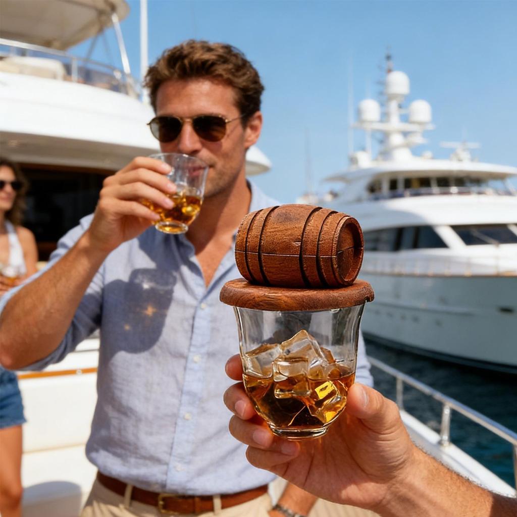 Whisky Smoker Gỗ Whisky Cocktail Smoker Hình Thùng Trộn Dụng Cụ Dành Cho Nam Bố Chồng Cha Bạn Trai shopidaevn