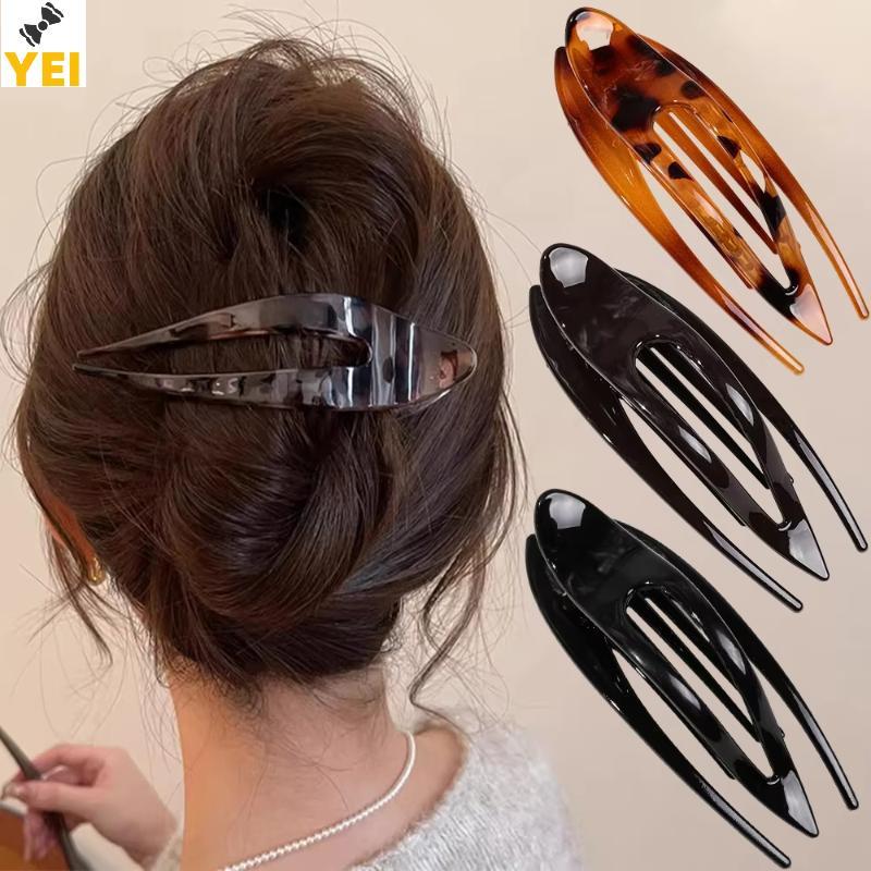 Kẹp Tóc Acrylic Thời Trang cho Bé Gái và Phụ Nữ - Tạo Kiểu Đuôi Ngựa và Cua Barrette