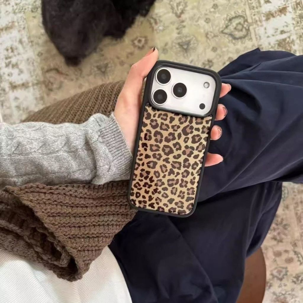 ins Hàn Quốc Leopard Print cho trường hợp iPhone 17pro 16Promax Bánh mì trường hợp 151413 Nhỏ