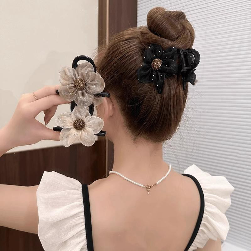 Kẹp Tóc Hoa Trà Dành Cho Nữ - Phụ Kiện Thời Trang Đuôi Ngựa Đáng Yêu, Tạo Nên Phong Cách Ngọt Ngào ❤️ ⭐FREESHIP❤️ ⭐