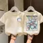 phù hợp ngắn tay thoải mái trang phục 3-15 tuổi cartoon trẻ em Hàn Quốc unisex Áo