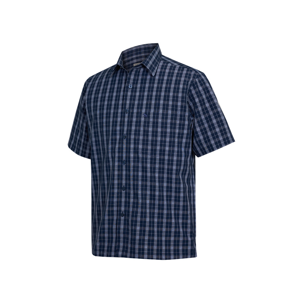 Áo sơ mi ngắn tay vạt ngang VIETTIEN SMART CASUAL vải Polyester form REGULAR VT00000722
