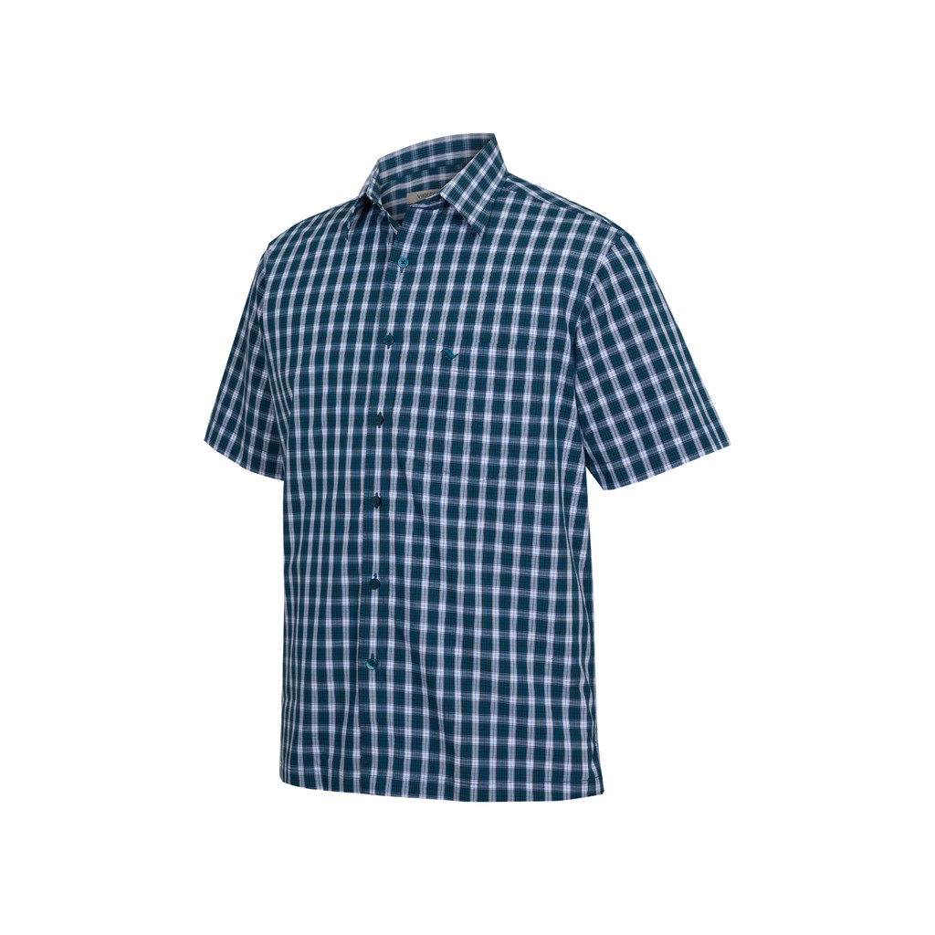 Áo sơ mi ngắn tay vạt ngang VIETTIEN SMART CASUAL vải Polyester form REGULAR VT00000723