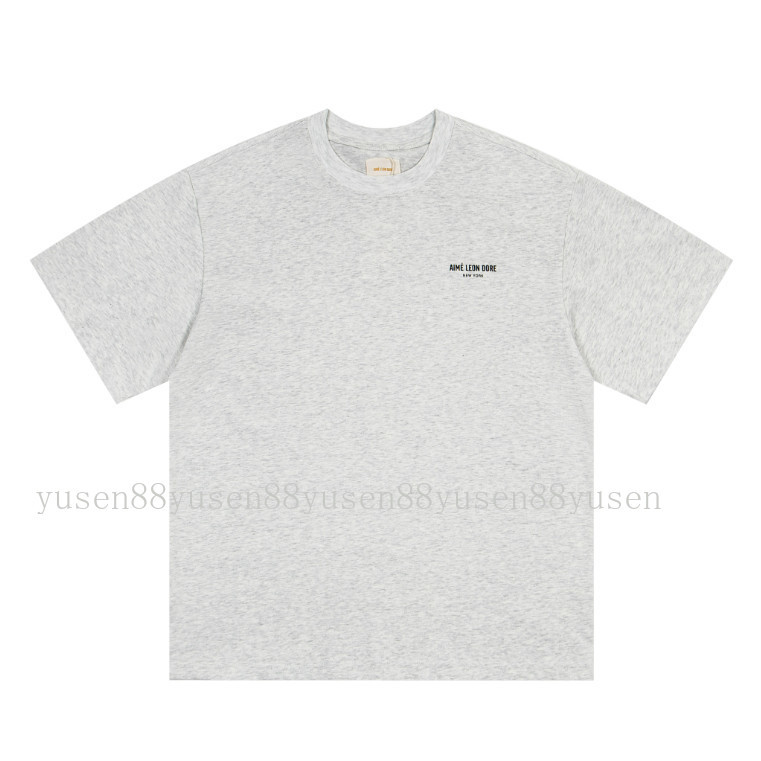 Aime Leon Dore Áo Thun Tay Ngắn Cotton Nguyên Chất, In Chữ Đơn Giản