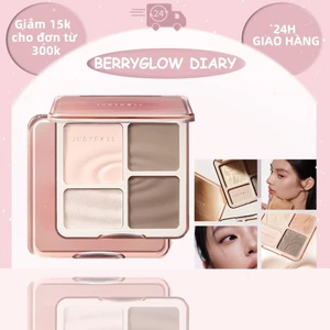 JUDYDOLL Bảng Tạo Khối & Highlight 4 Ô – Màu Tự Nhiên, Dễ Dùng, Hàng Chính Hãng.