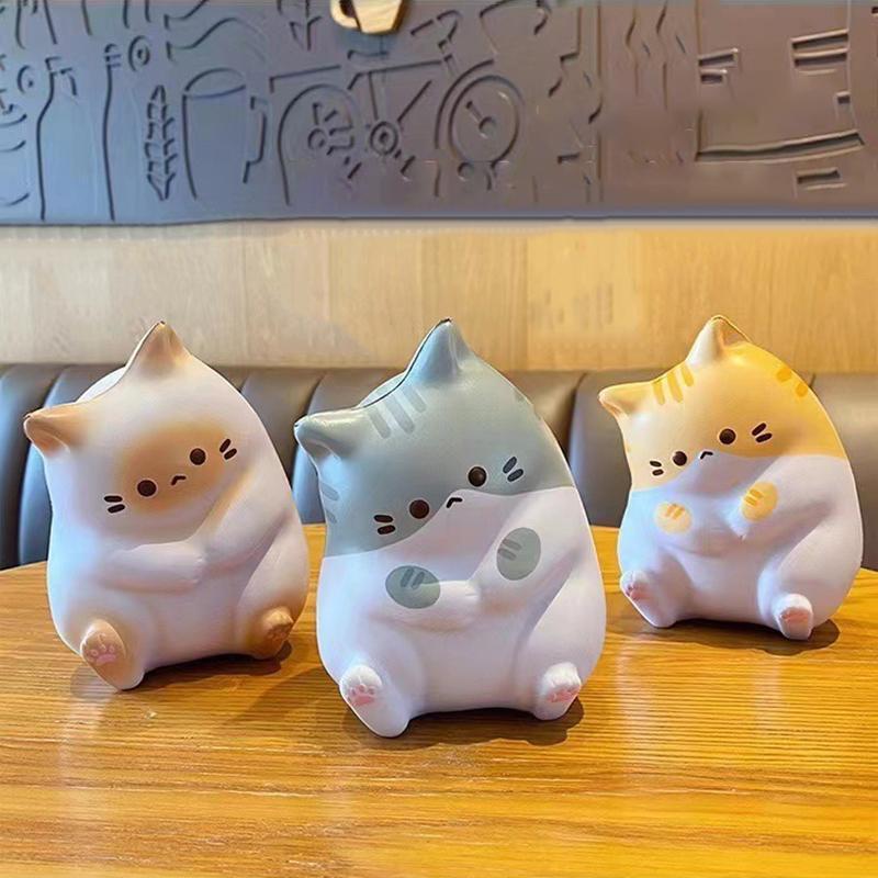 ECK Mèo Mới Giảm Căng Thẳng Squishy Đồ Chơi PU Chậm Bóp Antistress Bóng Hoạt Hình Bàn Đồ Trang Trí Squishy Giảm Căng Thẳng Đồ Chơi HOT