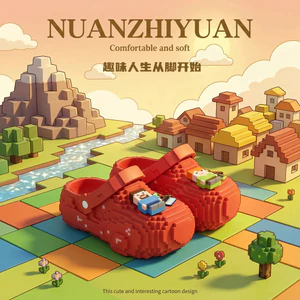 Đảm Bảo Chính Hãng 2026 Phong Cách Mới Steve Khối Xây Dựng Dép Sáng Tạo Creepery Pixel Dép Vui Nhộn Thời Gian Của Tôi Lỗ Giày Trò Chơi Ngoại Vi Quà Tặng Giá Trị Cao