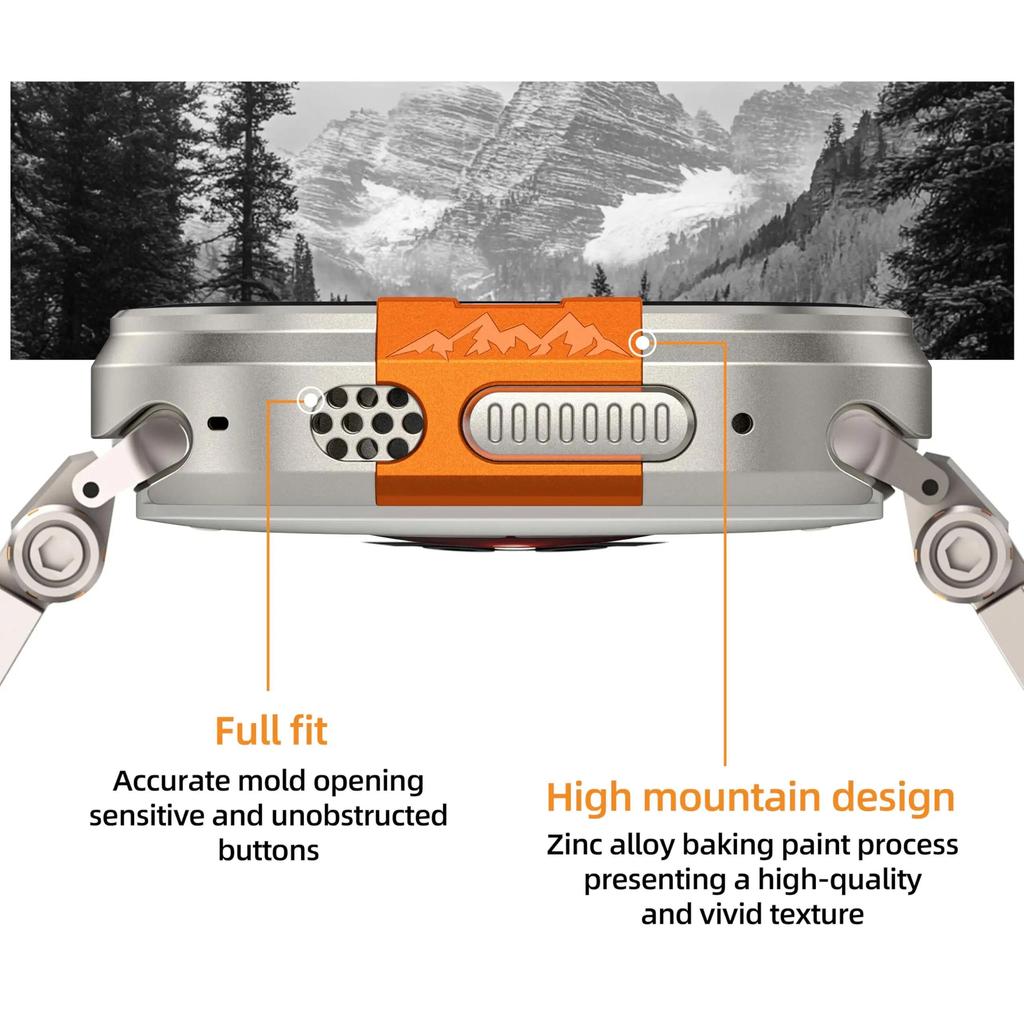Ốp lưng kim loại sang trọng khung cản cứng cho Apple Watch Series11 / 10 46mm Ultra 3 / 2 / 1 49mm