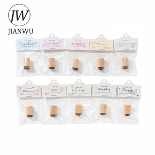 JIANWU Rừng Nhỏ Series Vintage Động Vật Hoa Ngôi Sao Phong Cảnh Chất Liệu Cắt Dán Tem Gỗ Sáng Tạo DIY Tạp Chí Văn Phòng Phẩm