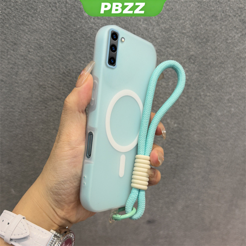 Ốp 2 Trong 1 Cho SAMSUNG s23 S22 s21 fe s23 s21 s22 ultra s21 s23 s22 plus 5g Vỏ Điện Thoại Thiết Kế Mới Thẩm Mỹ Vỏ Thạch Màu Kép Có Dây Buộc Từ Tính Không Dây GDBSWX01