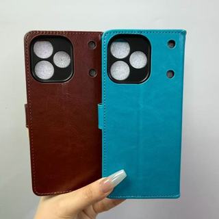 Áp dụng cho Realme Note 80 Da silicon chống rơi cạnh mềm chống cháy nổ thẻ ví có khóa từ tính tay cầm dây