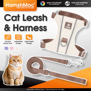 HamshMoc Kitten Dây Xích Bộ H Thiết Kế Phản Quang Không Thoát Có Thể Điều Chỉnh Áo Vest Cho Mèo Dưới 8kg