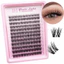 FAVORITEGOODS Manga Mi, 8-16mm 12 Hàng Lông Mi Cổ Tích, Không Tàn Ác Dày Kịch Tính Tự Nhiên C Curl Cụm Lông Mi dành cho Nữ Làm Đẹp