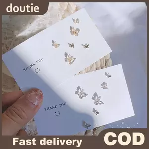 Doutie Bộ 6 Bông Tai Pha Lê Zircon Hình Bướm - Phụ Kiện Thời Trang Cho Nữ