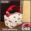 Doutie Dễ Thương Bla Cat Cherry Bow In Túi Đựng Mỹ Phẩm Cầm Tay Dung Tích Cao Du Lịch Di Động Đồ lặt vặt Túi Bảo Quản Túi Trang Điểm Thời Trang Quà Tặng VN