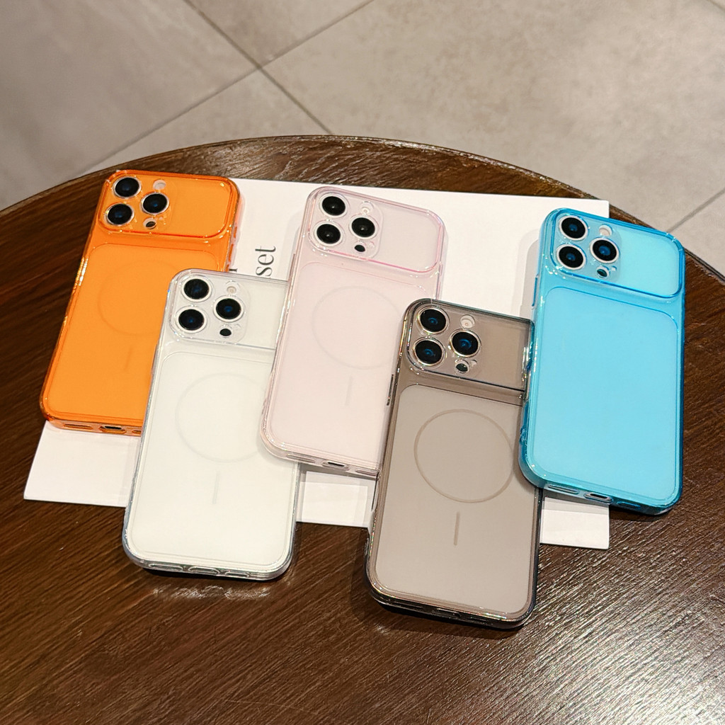 Ốp điện thoại mềm màu hồng từ tính cho iPhone 17 Pro Max 17 16 15 14 13 Vỏ bảo vệ chống sốc