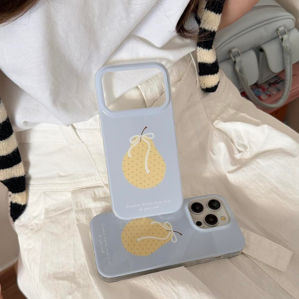 Ốp Lưng Cứng Tương Thích Với iPhone 13 14 14Pro 14ProMax 15 15Pro 15ProMax 16 16Pro 16ProMax 17 17Pro 17ProMax Vỏ Họa Tiết Quả Lê Bodian