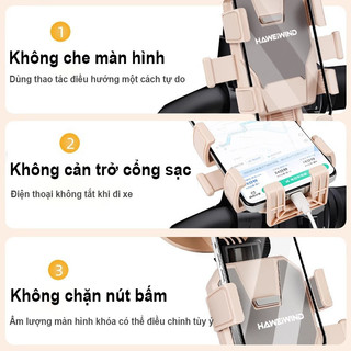 Giá đỡ điện Thoại Cho Xe Máy Và Xe đạp, Xoay 360°, Chống Sốc, Chống Nắng, Chống Mưa, Lắp đặt Chắc Chắn