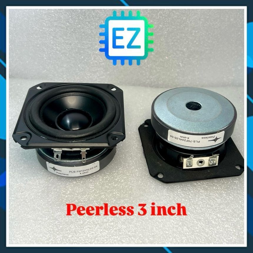 Củ loa toàn dải Peerless 3 inch 4ohm 40W hàng có tem, củ từ to bass sâu mid treble sáng | BigBuy360 - bigbuy360.vn