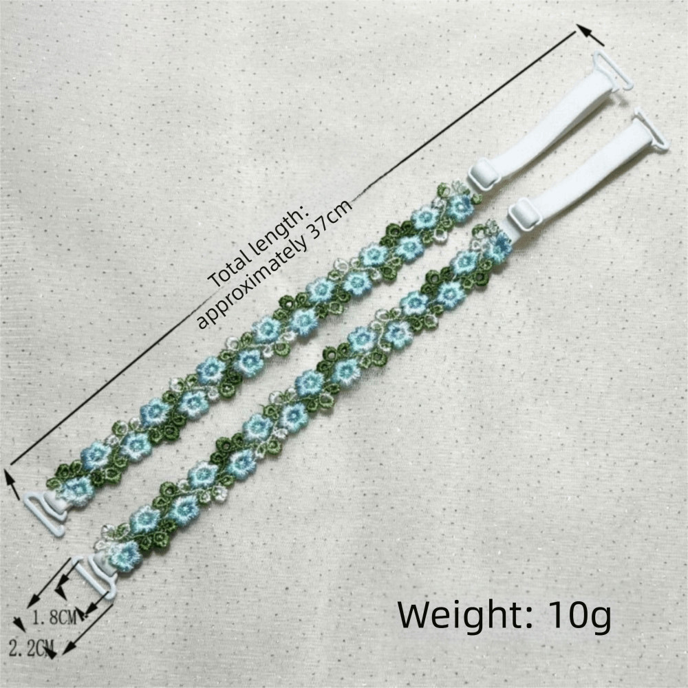 Dây đeo vai SNUGHOUSE, Dây đeo áo ngực hoa bằng vải Polyester có thể tháo rời, Thời trang Hoa ngọt ngào Chống trượt Dây đeo vai hoa có thể điều chỉnh Váy dự tiệc cưới