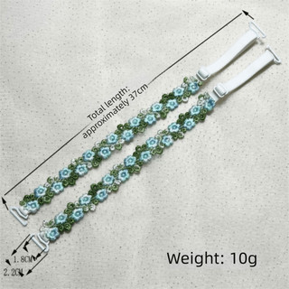 Dây đeo áo ngực hoa METALWRK, Dây đeo vai bằng vải Polyester chống trượt, Dây đeo vai hoa ngọt ngào có thể điều chỉnh Dây đeo vai hoa Váy dự tiệc cưới
