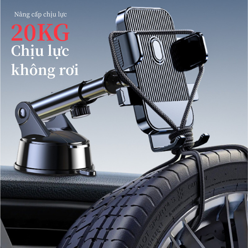 Giá Đỡ Điện Thoại Ô Tô 3in1 Cao Cấp - Gắn Taplo, Kính Chắn Nắng, Cửa Gió, Xoay 360°, Thao Tác Một Tay