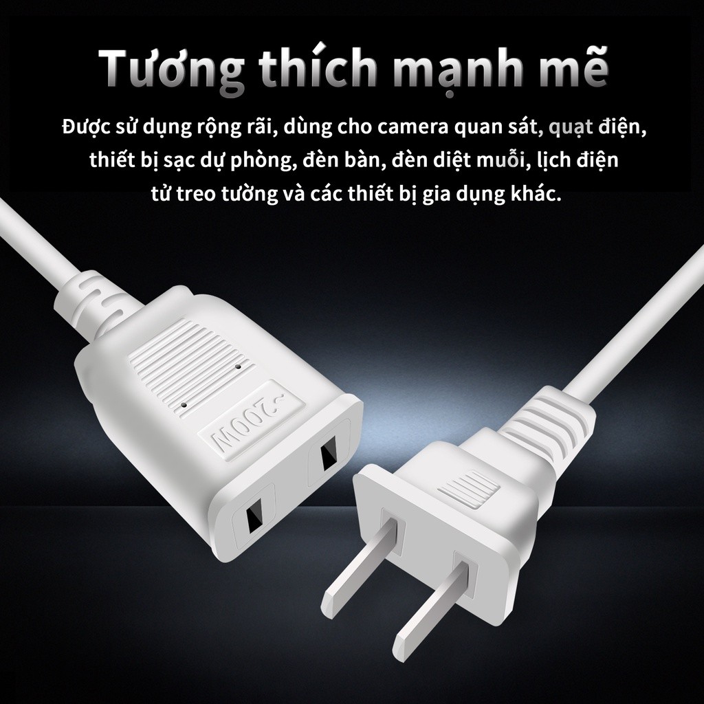 Dây nguồn nối dài dùng cho camera 2 lõi 5m