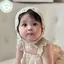 PUSKY Hoa Thêu Lưới Vải Ren Hoa Rỗng Mũ Công Chúa Mũ Bé Sơ Sinh Mũ Chụp Ảnh Sinh Nhật Chống Đỡ VN