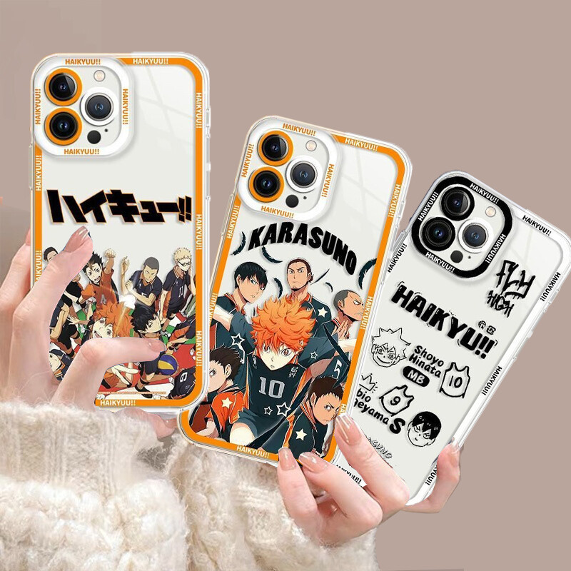 Phim Hoạt Hình Bóng Chuyền Haikyuu Ốp Lưng Điện Thoại IPhone 14 15 16 17 Pro Max 14 15 16 Plus 16e 17AIR Vỏ Chống Sốc Anime Thời Trang Chất Lượng Cao Trong Suốt TPU Cover