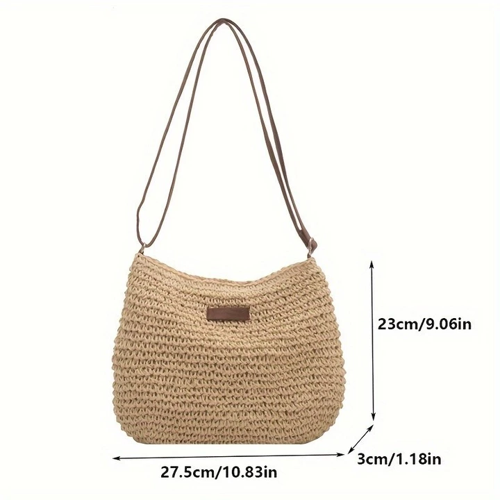 Women's Woven Straw Handbag – 3