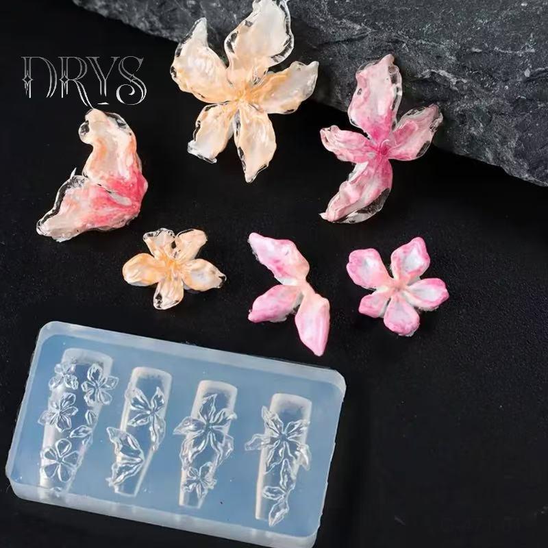 (TFT) Hoa Serie 3D Silicone Phụ Kiện Móng Tay Khắc Khuôn Hoa Đá Lily Tự Làm Mẫu Móng Tay Nghệ Thuật Khắc Khuôn Quyến Rũ MỚI