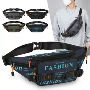 Túi đeo thắt lưng nam ngoài trời Hợp thời trang Túi đeo ngực xuyên biên giới Vải Nylon chống thấm nước Túi chéo nam