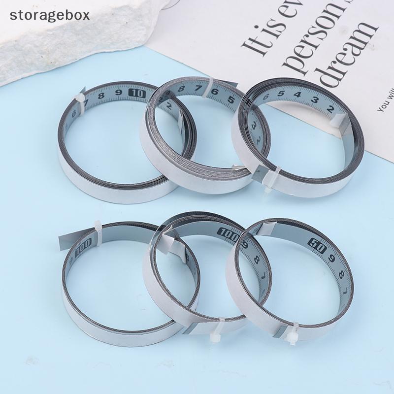 [Hộp lưu trữ] Thước băng tự dính Thước dây thép Thước dây mét Chiều dài 1M / 2M cho bộ định tuyến T-tra Máy cưa bàn Dụng cụ đo hộ gia đình Đẹp