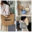 Túi Tote Nữ COSCOVED, Túi Đi Biển Dệt Phong Cách Hàn Quốc, Giỏ Màu Trơn Bền Đẹp Túi Xách Dây Cotton Dung Tích Lớn Mùa Hè