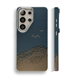 Ốp điện thoại di động từ tính bằng sợi Carbon đầy màu sắc sang trọng Samsung S26 S25 S24 S23 Ultra cho Mg Vỏ bảo vệ mài mòn từ tính