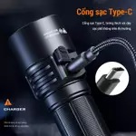 Đèn Pin Siêu Sáng SUPERFIRE  L22 60W Siêu sáng 5000 Lumen Đèn pin Power Bank Chức năng sạc lại Đèn lồng tự vệ — ảnh 3