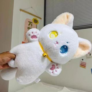 Đồ chơi nhồi bông mèo trắng đen - Động vật nhồi bông mềm 25cm dành cho trẻ em Quà tặng