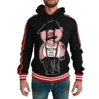 Áo Hoodie Dê Gà Lợn Dệt Bo Đỏ Double - Six Áo Nỉ Dày Dặn Dáng Rộng.