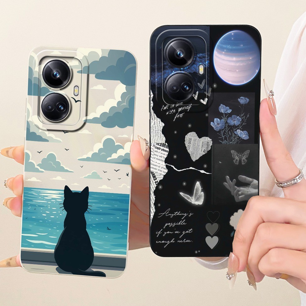 Dành Cho Realme 10 Pro Plus RMX3687 RMX3686 Dành Cho Realme 10 Pro + Ốp Lưng Silicon Thời Trang Sang Trọng Mát Kawaii Vỏ Sơn Dễ Thương