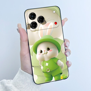 Ốp Lưng Cho ZTE Blade V80 Vita / Nubia V80 Thiết Kế Vỏ Điện Thoại Màu Đen Mềm Silicon Chống Sốc Sang Trọng Dễ Thương Tình Yêu Thỏ Vỏ