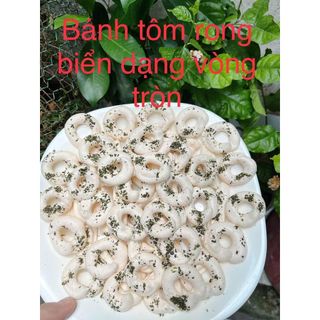 Bánh ăn dặm tôm rong biển hữu cơ tách muối ( cho bé từ 7-8m) hộp 300ml ( không phải 300gr vì bánh nhẹ xốp)