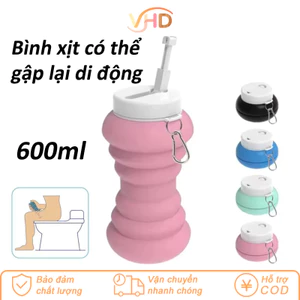 Bình Xịt Vệ Sinh Di Động 600ml - Gấp Gọn, Hỗ Trợ Làm Sạch Sâu, An Toàn Tiện Lợi Cho Phụ Nữ, Trẻ Em & Người Cao Tuổi