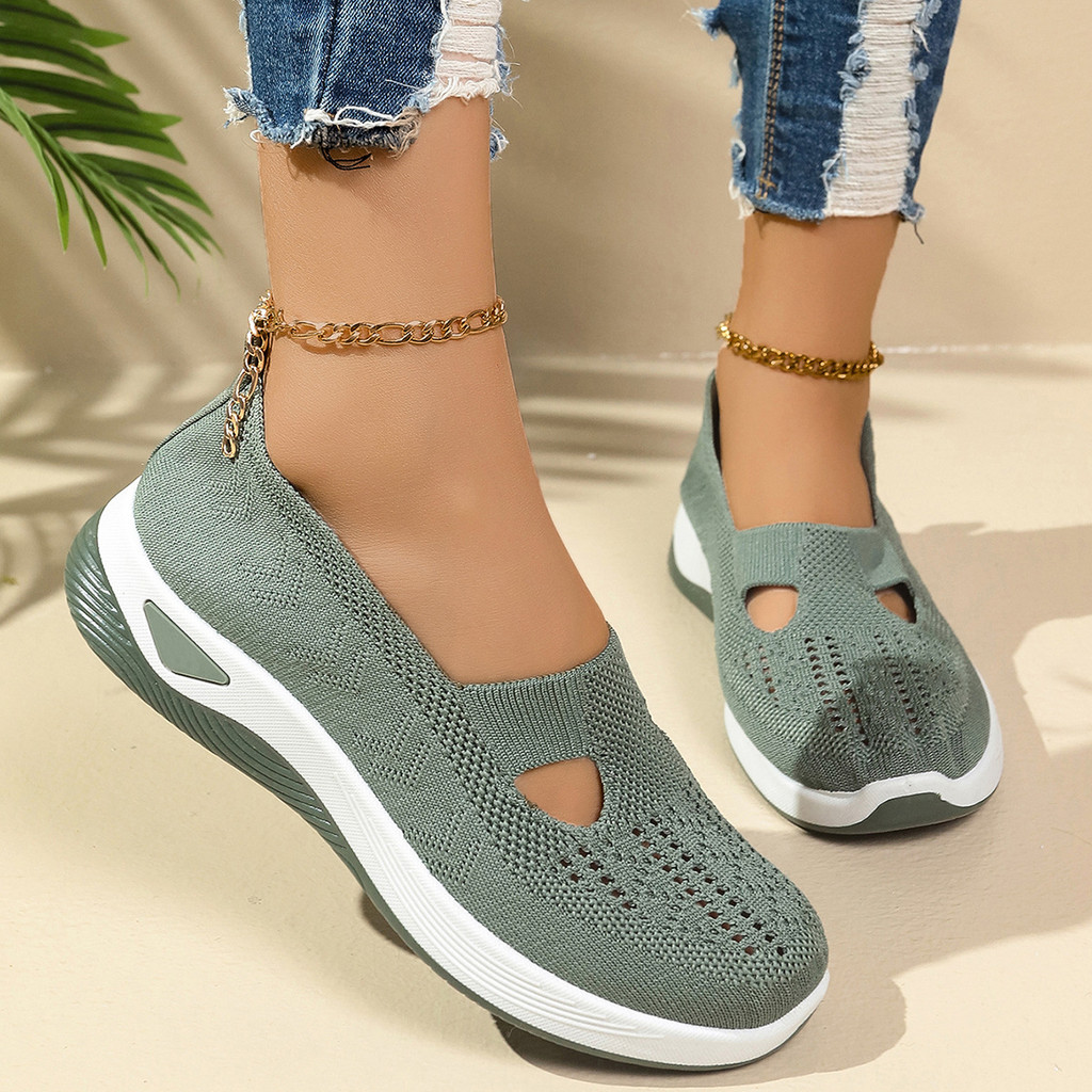 Giày Nữ Plus Size Nữ Đế Mềm Không Mệt Mỏi Một Chân Lưới Thoáng Khí Cũ Bắc Kinh Giày Vải SD8T