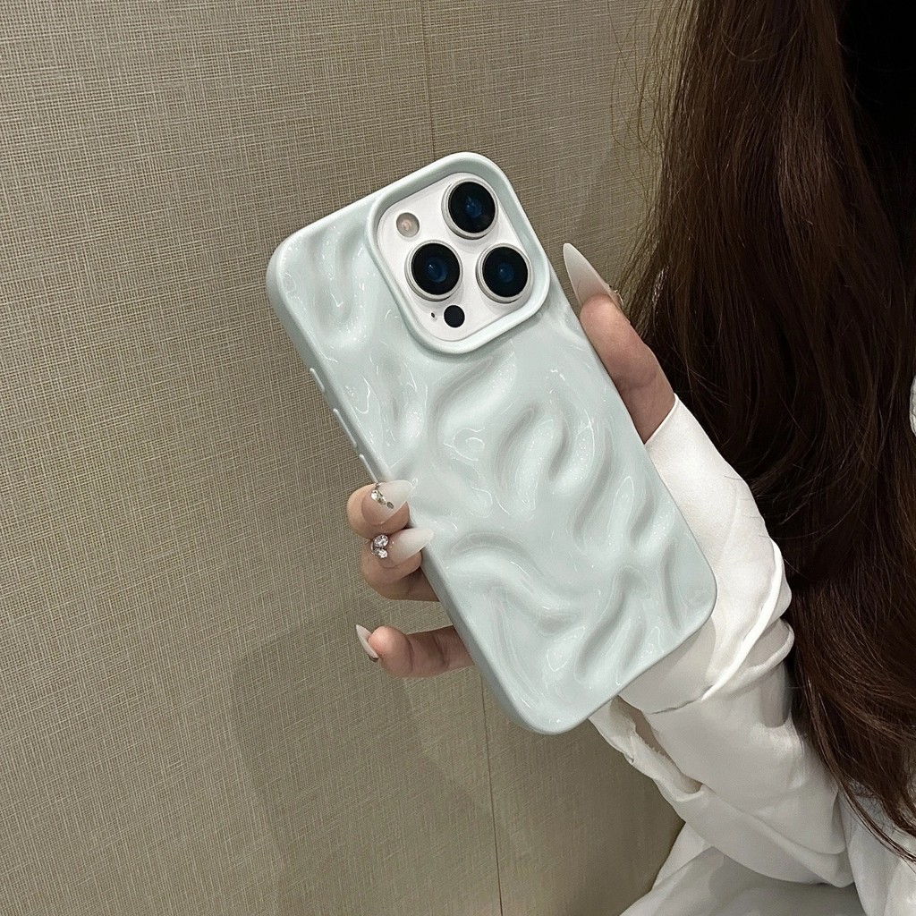 Hình dạng thiên thạch lập thể màu sắc tinh khiết thích hợp cho trường hợp iPhone 16promax 15 bao trọn gói 14 mềm 13 đơn