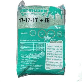 NPK 17-17-17 + TE bao 25kg, siêu nở gốc mai, phì gốc mai và cây kiểng