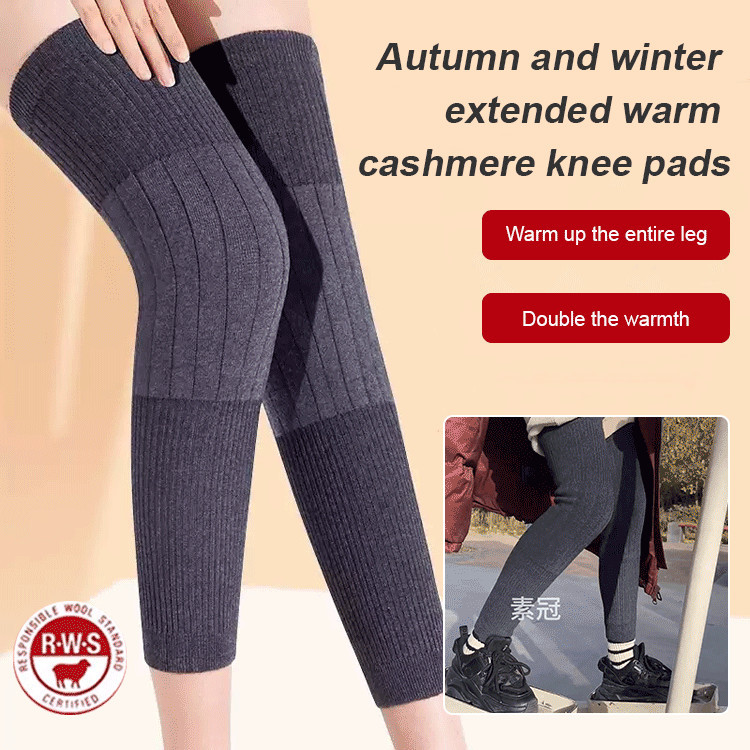 Miếng đệm đầu gối cashmere ấm áp cho mùa thu đông, hỗ trợ giảm đau khớp